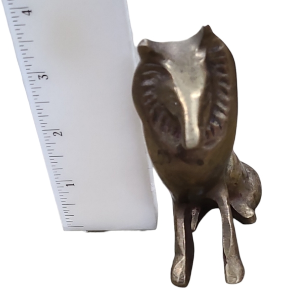 Vintage Solid Brass Collie Dog Figurine - Picture 12 of 12